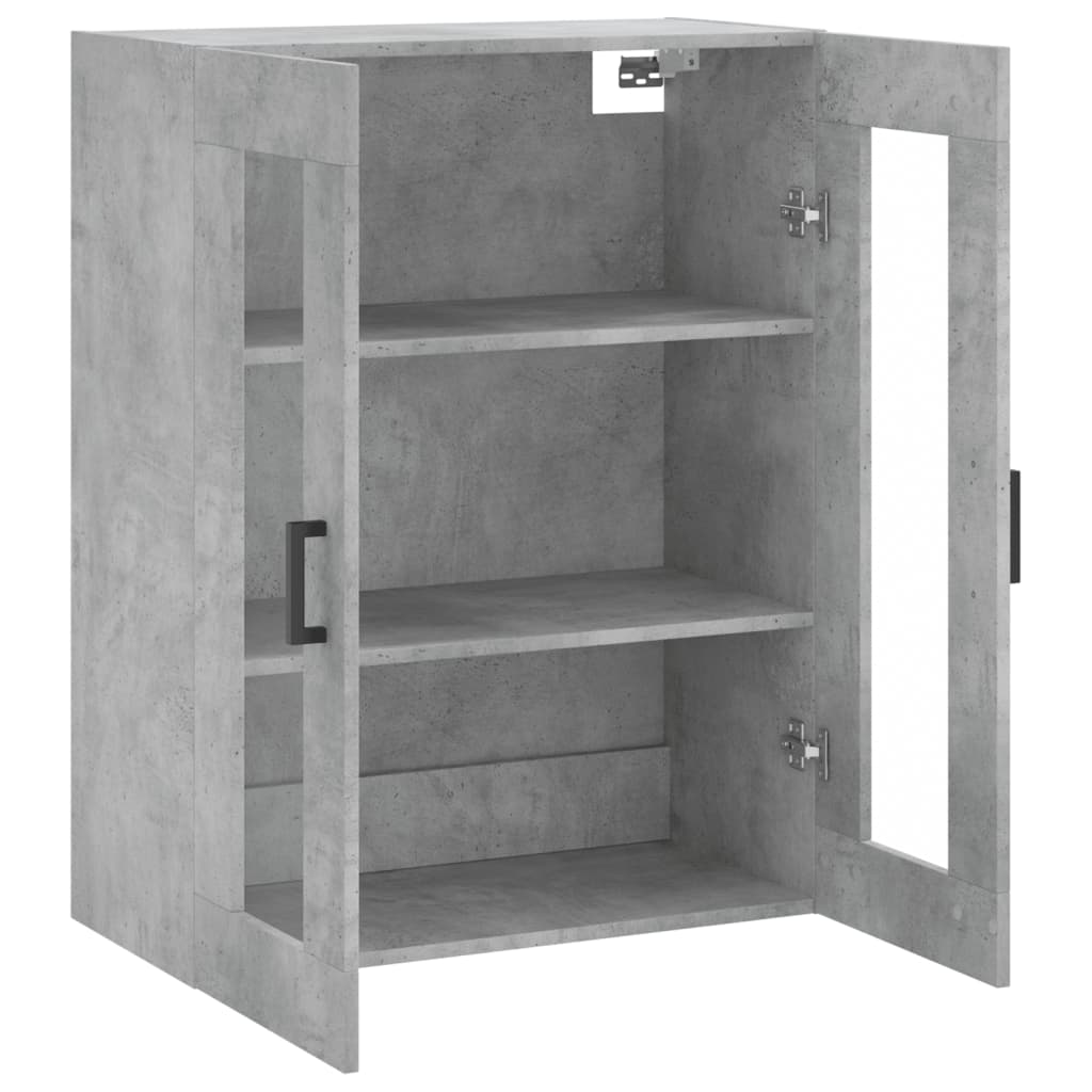 Armoire murale gris béton 69,5x34x90 cm