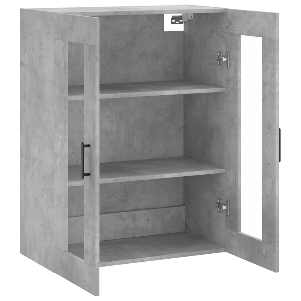 Betongrauer Wandschrank 69,5x34x90 cm