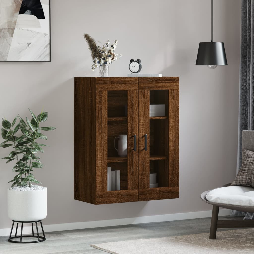 Armoire murale chêne marron 69,5x34x90 cm