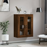 Brown oak wall cabinet 69.5x34x90 cm