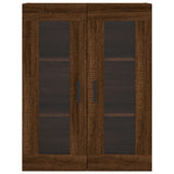 Brown oak wall cabinet 69.5x34x90 cm