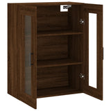 Wandschrank aus brauner Eiche, 69,5 x 34 x 90 cm