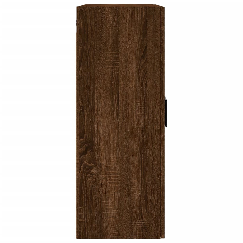 Brown oak wall cabinet 69.5x34x90 cm