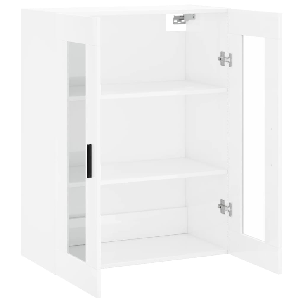 Glänzend weißer Wandschrank 69,5x34x90 cm