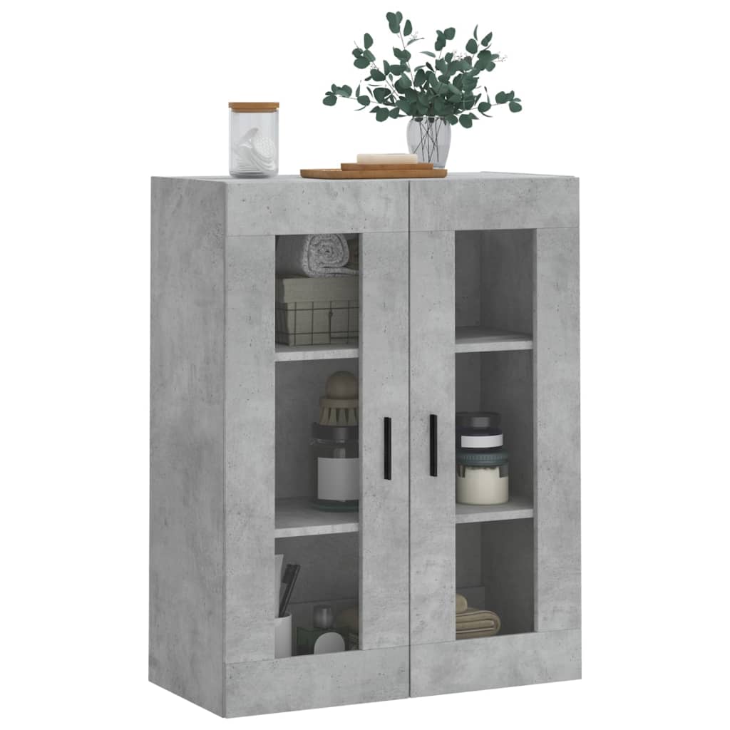 Betongrauer Wandschrank 69,5x34x90 cm