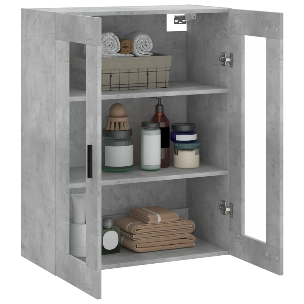 Concrete grey wall cabinet 69.5x34x90 cm