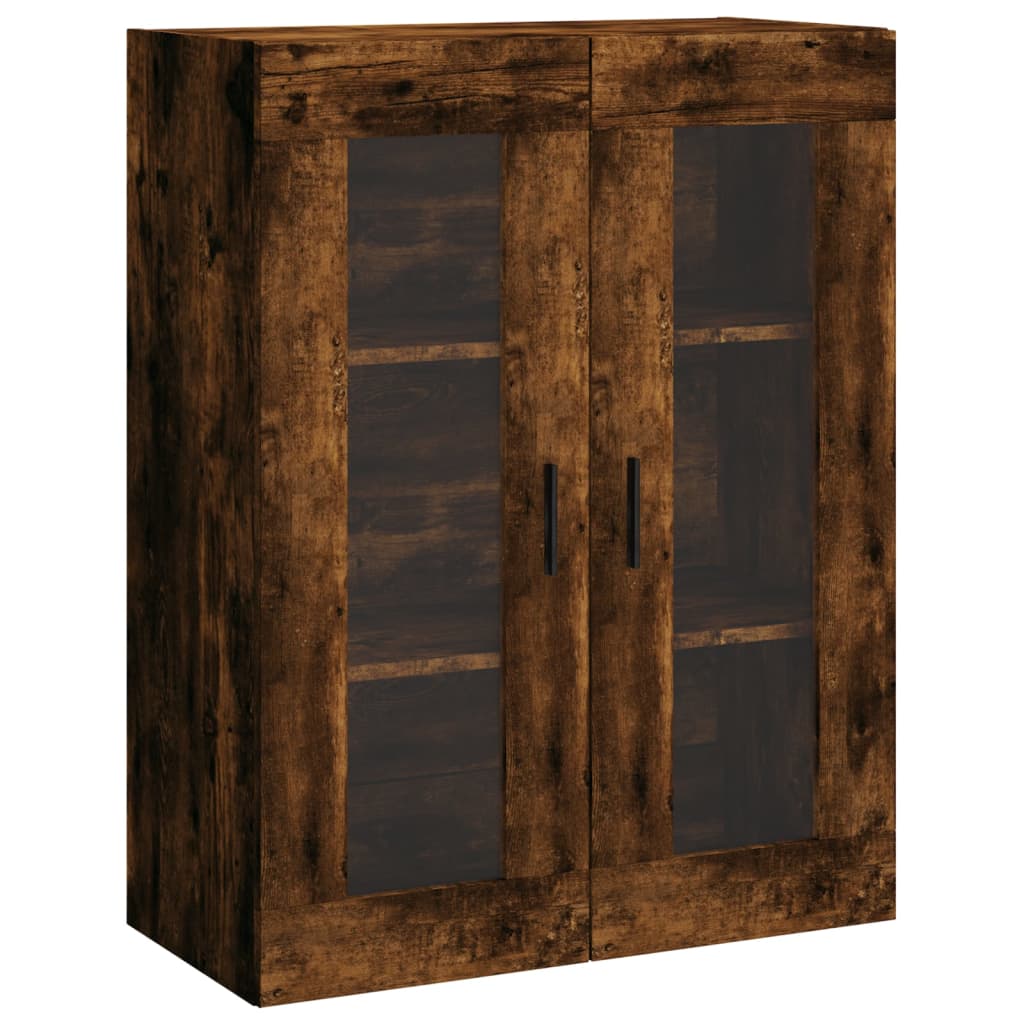 Smoked oak wall cabinet 69.5x34x90 cm