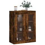 Smoked oak wall cabinet 69.5x34x90 cm