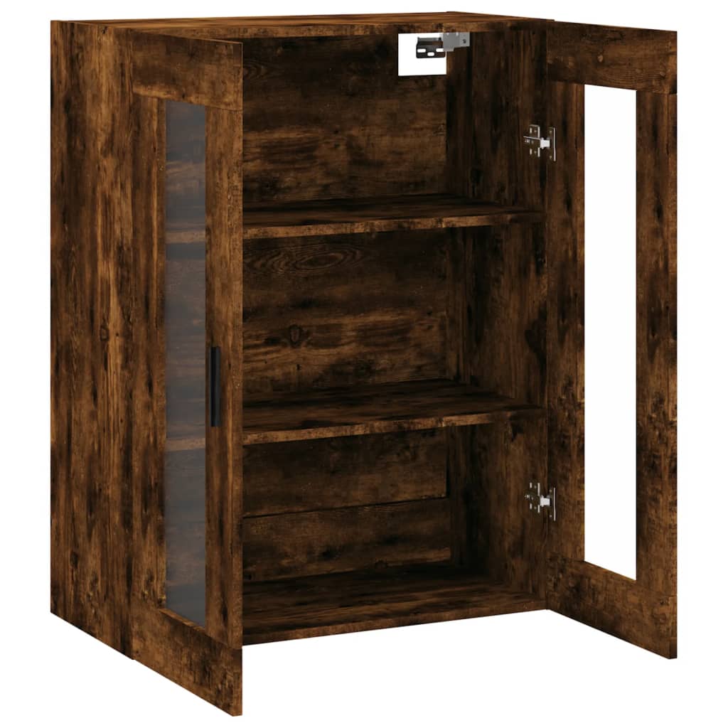 Smoked oak wall cabinet 69.5x34x90 cm