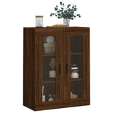 Brown oak wall cabinet 69.5x34x90 cm