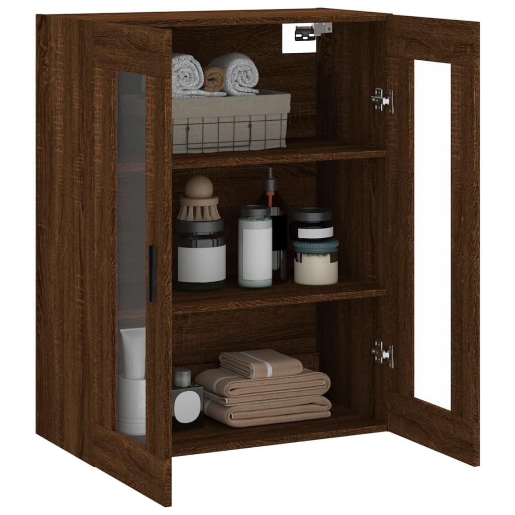 Armoire murale chêne marron 69,5x34x90 cm