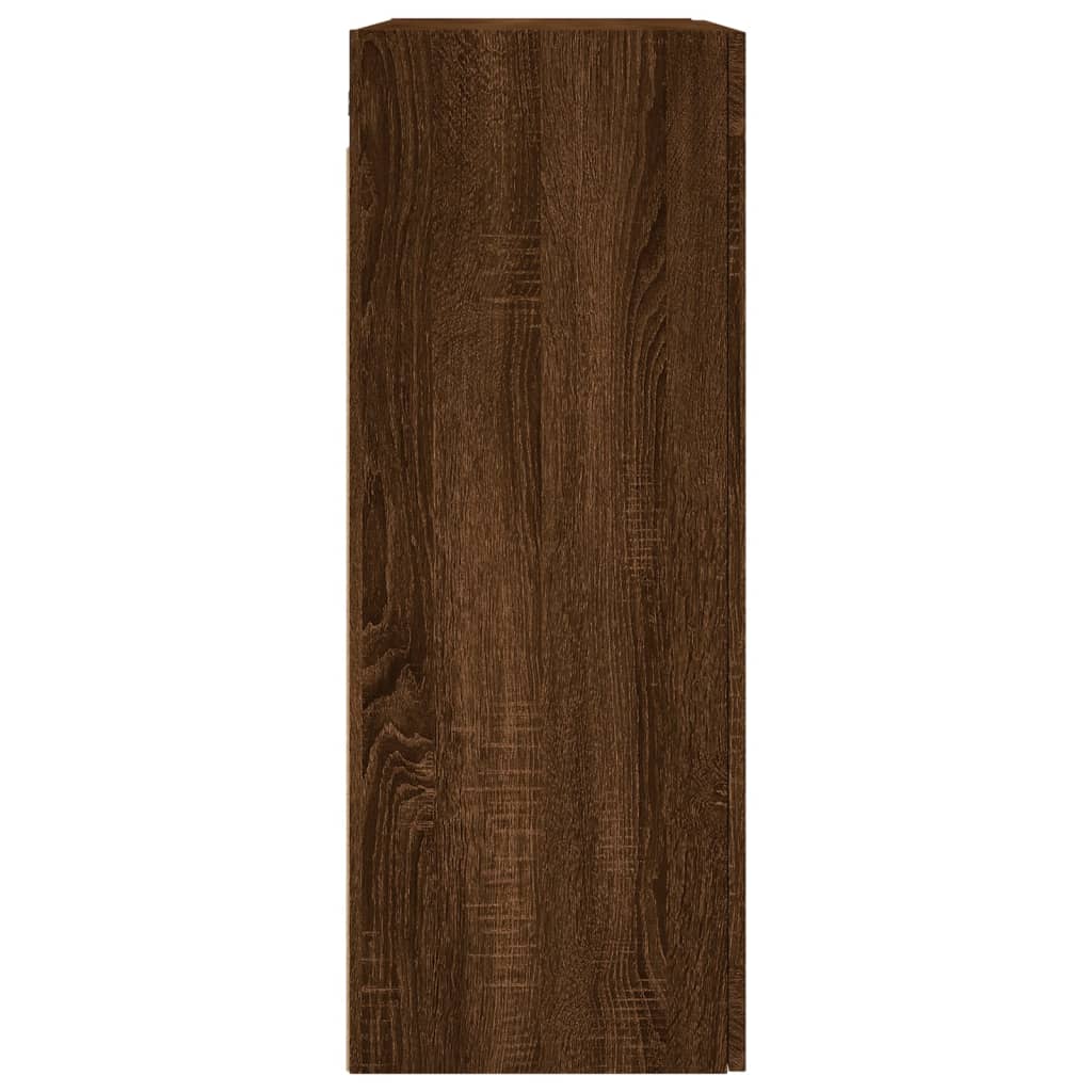 Brown oak wall cabinet 69.5x34x90 cm