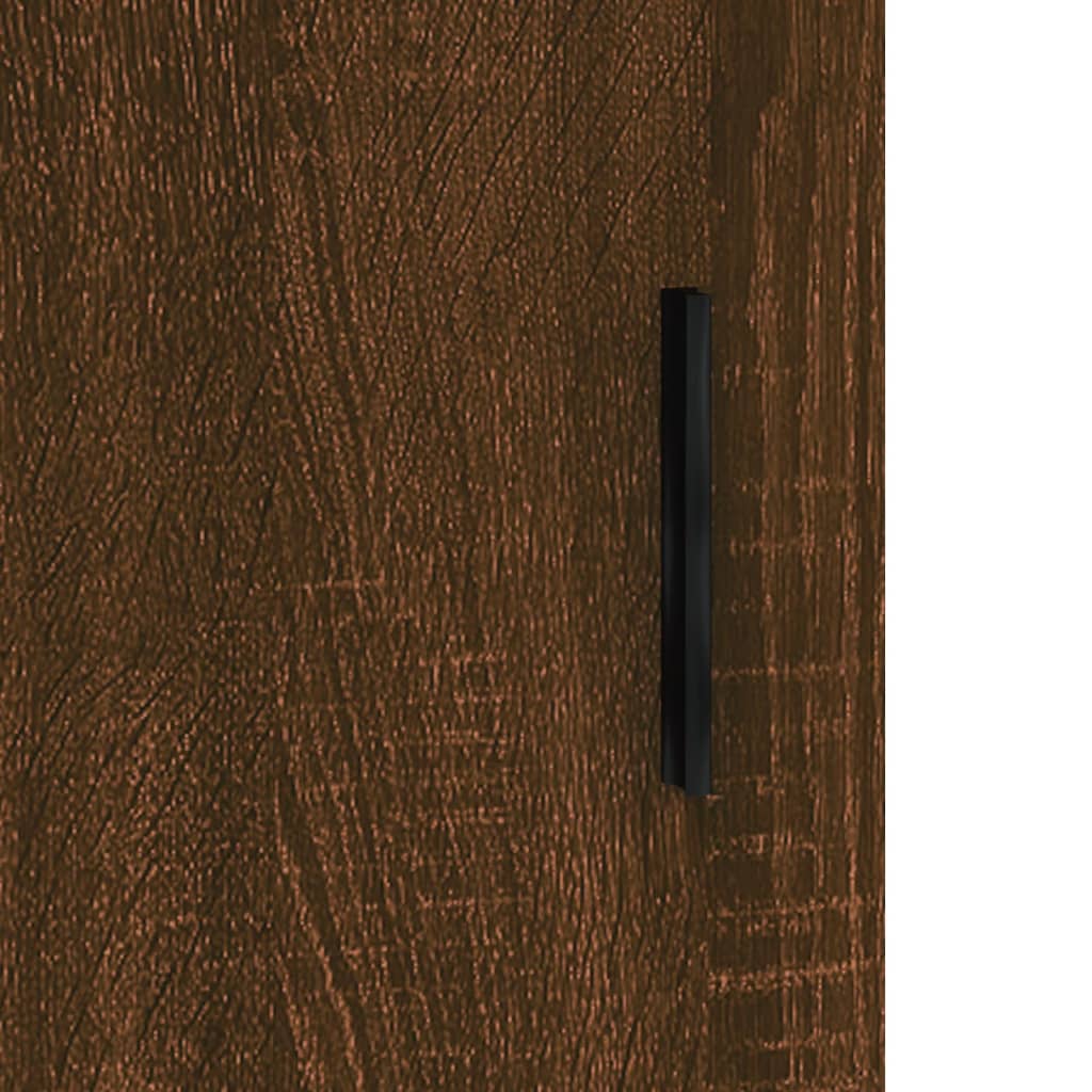 Brown oak wall cabinet 69.5x34x90 cm