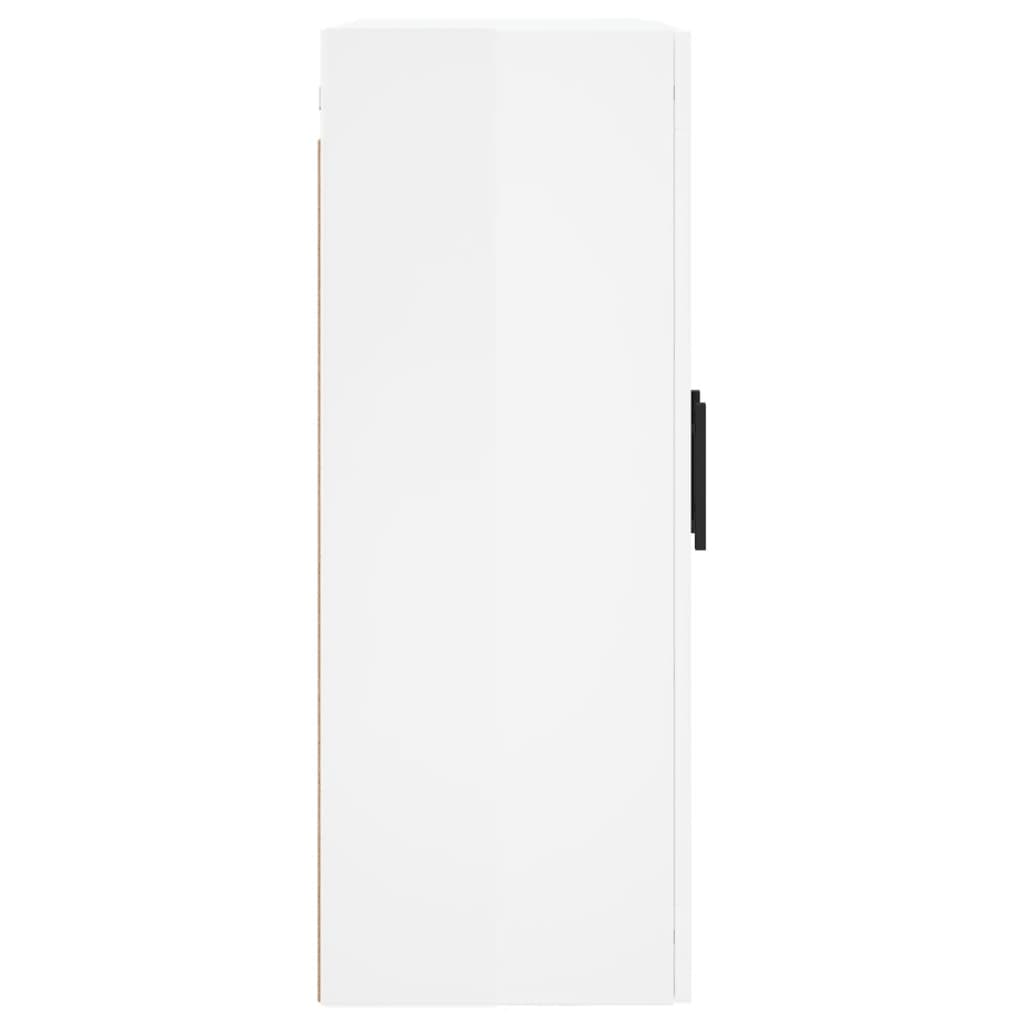 Armoire murale blanc brillant 69,5x34x90 cm