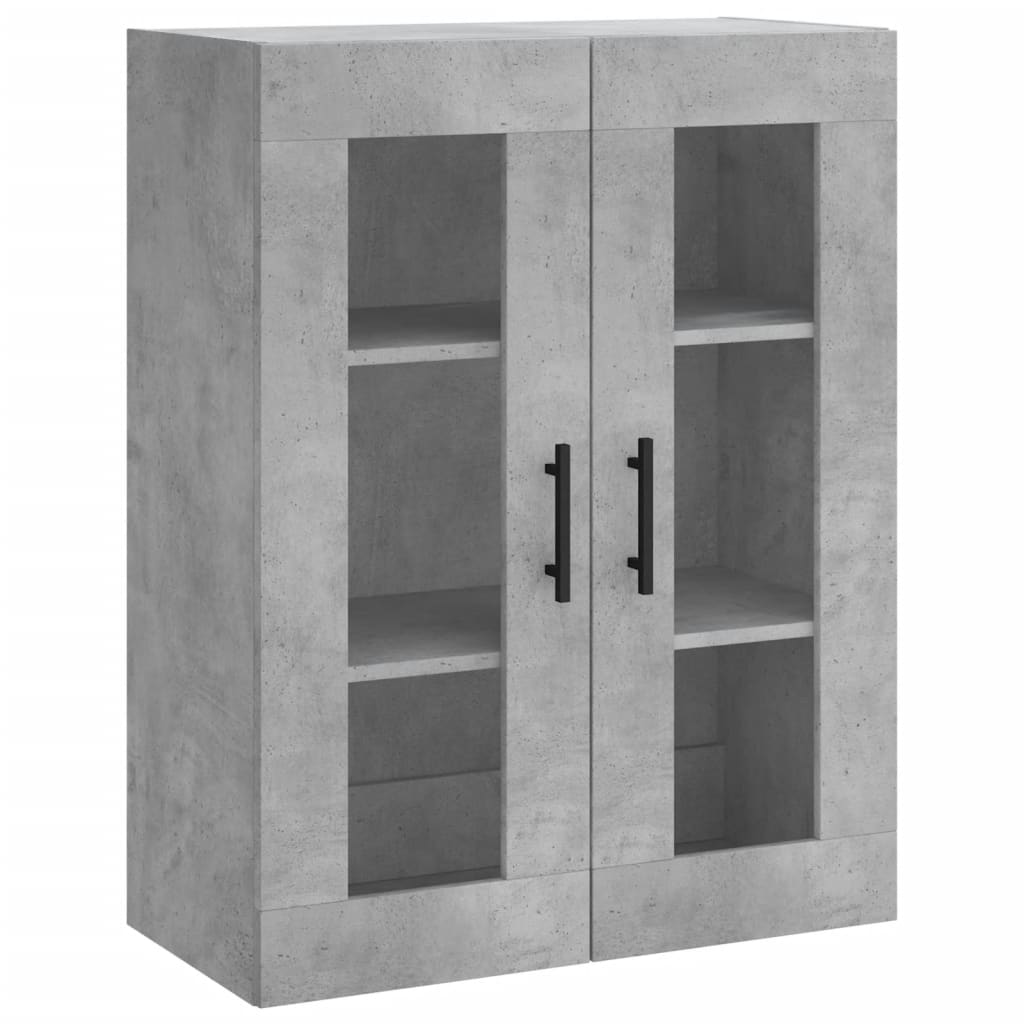 Betongrauer Wandschrank 69,5x34x90 cm