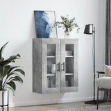 Armoire murale gris béton 69,5x34x90 cm