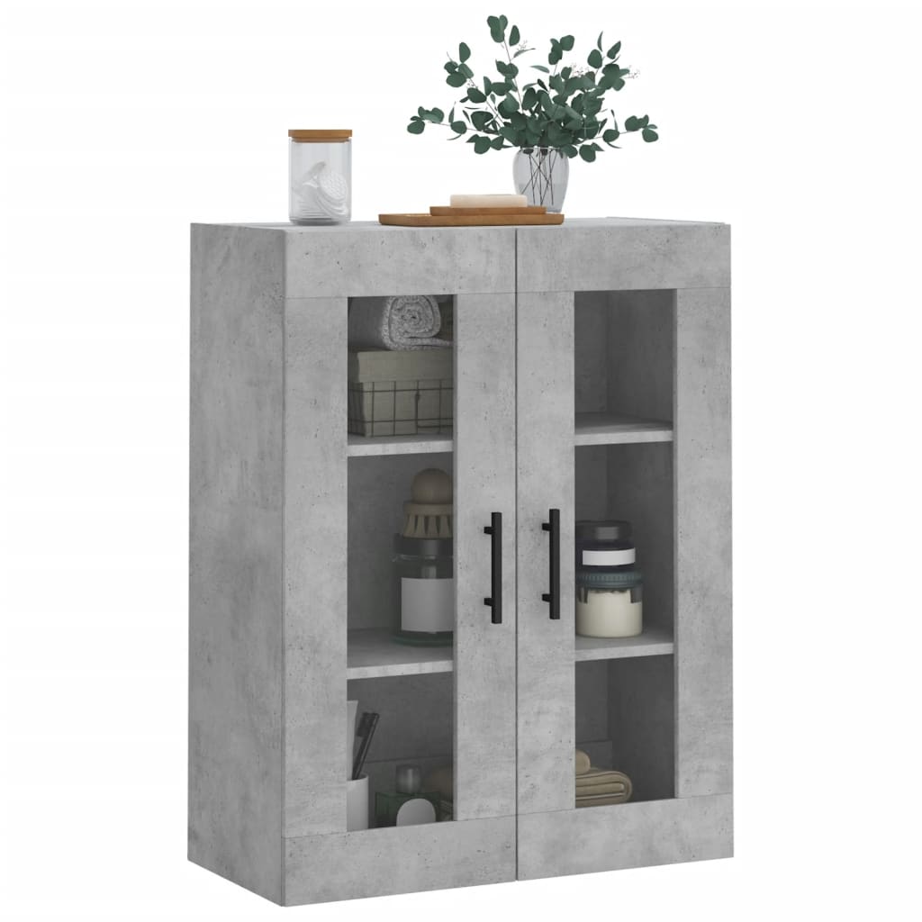 Concrete grey wall cabinet 69.5x34x90 cm