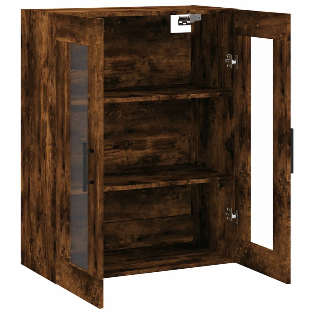 Wandschrank aus geräucherter Eiche, 69,5 x 34 x 90 cm