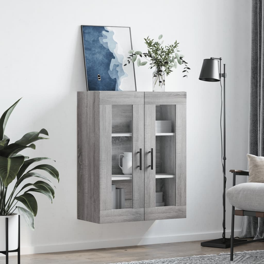 Armoire murale sonoma gris 69,5x34x90 cm