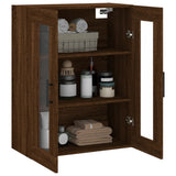 Wandschrank aus brauner Eiche, 69,5 x 34 x 90 cm