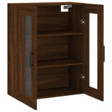 Wandschrank aus brauner Eiche, 69,5 x 34 x 90 cm