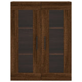 Wandschrank aus brauner Eiche, 69,5 x 34 x 90 cm