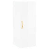 Armoire murale blanc brillant 34,5x34x90 cm