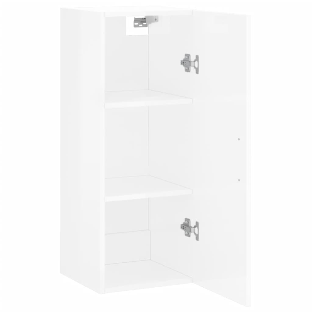 Armoire murale blanc brillant 34,5x34x90 cm