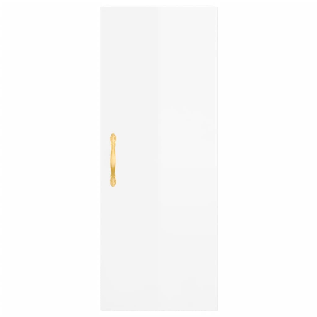 Armoire murale blanc brillant 34,5x34x90 cm