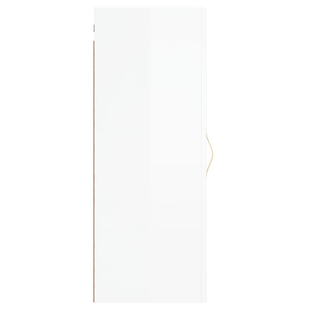 Armoire murale blanc brillant 34,5x34x90 cm