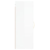 Armoire murale blanc brillant 34,5x34x90 cm