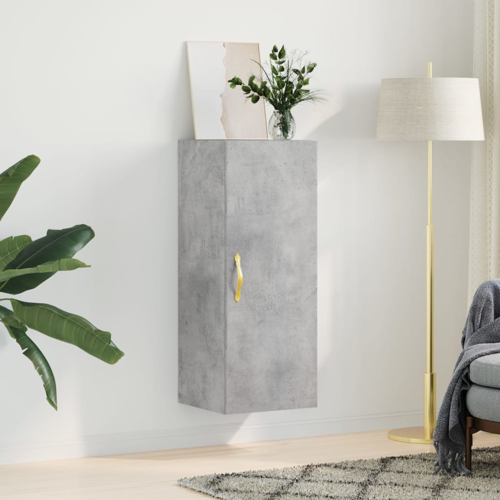 Armoire murale gris béton 34,5x34x90 cm