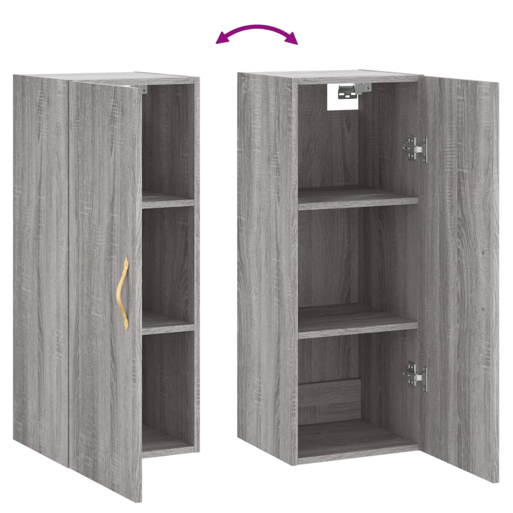 Sonoma grey wall cabinet 34.5x34x90 cm