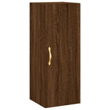 Wandschrank aus braunem Eichenholz, 34,5 x 34 x 90 cm