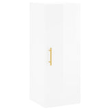 Wall cabinet glossy white 34.5x34x90 cm