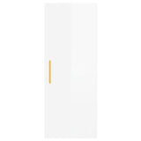 Wall cabinet glossy white 34.5x34x90 cm