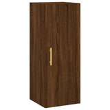 Wandschrank aus braunem Eichenholz, 34,5 x 34 x 90 cm