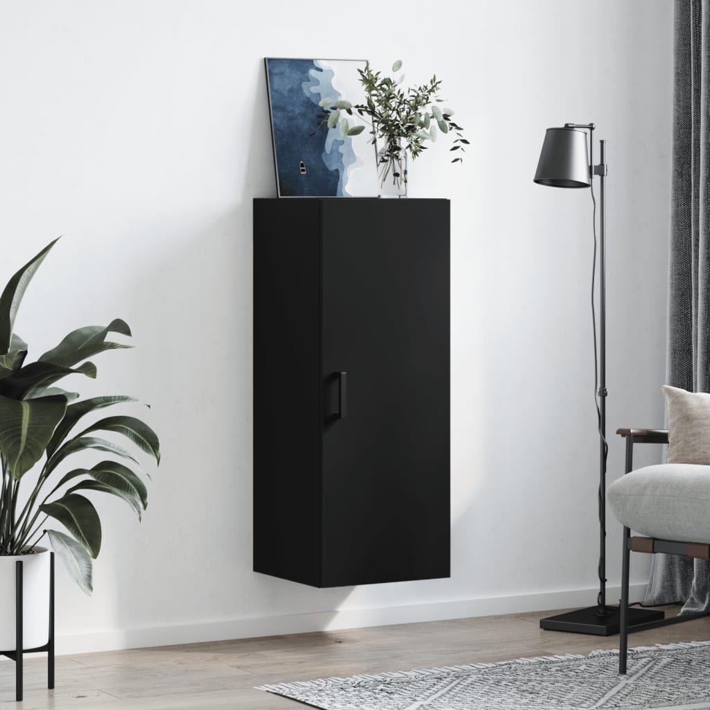 Armoire murale noir 34,5x34x90 cm