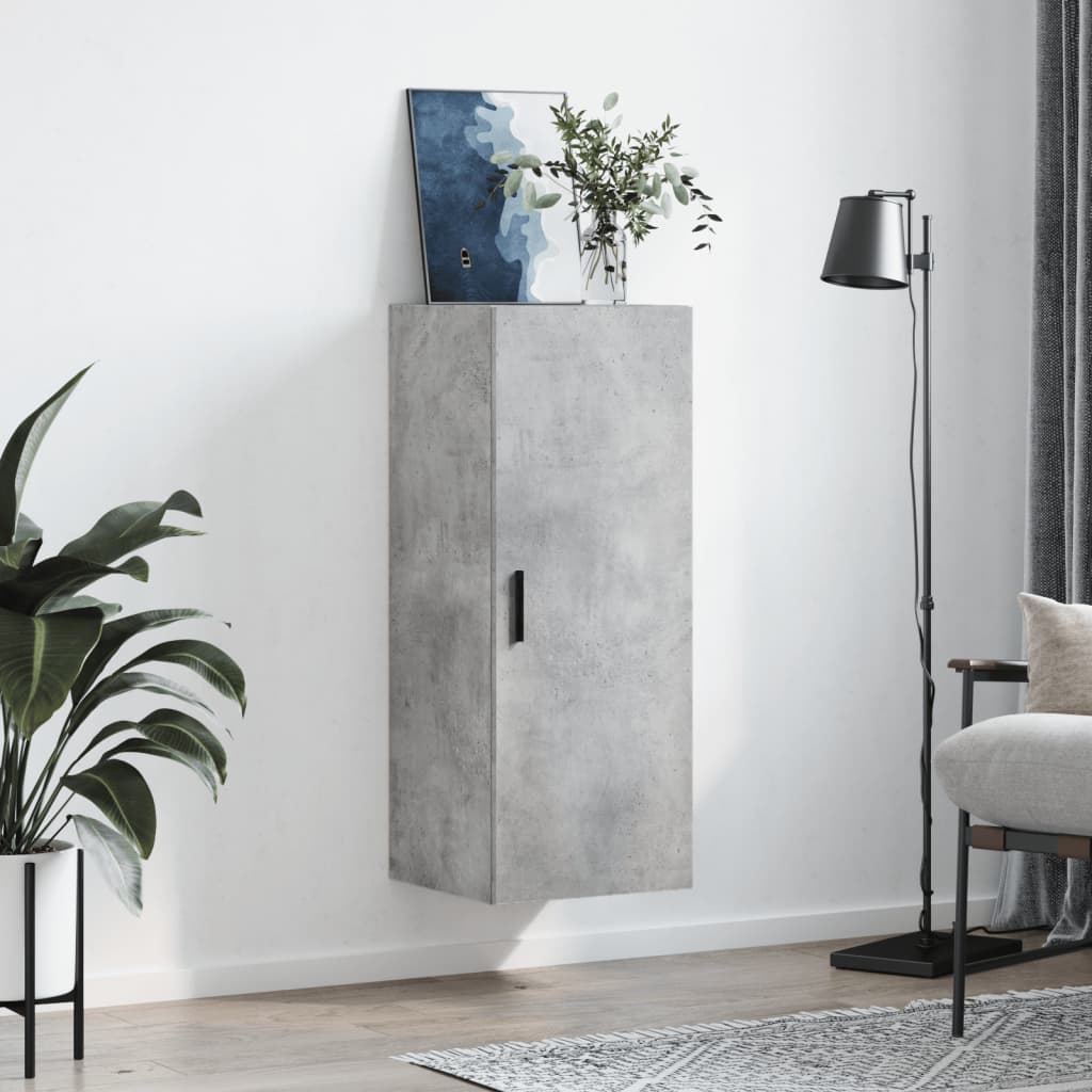 Armoire murale gris béton 34,5x34x90 cm