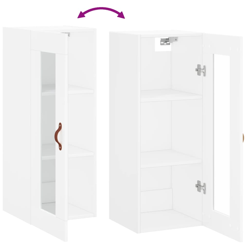 White wall cabinet 34.5x34x90 cm