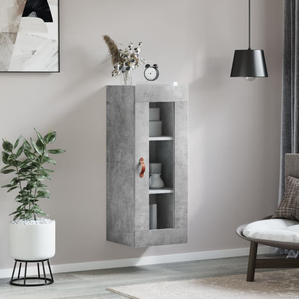 Concrete gray wall cabinet 34.5x34x90 cm