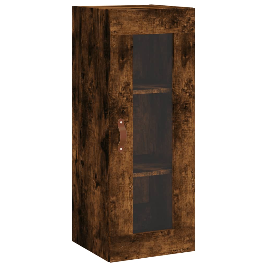 Wandschrank aus geräucherter Eiche, 34,5 x 34 x 90 cm