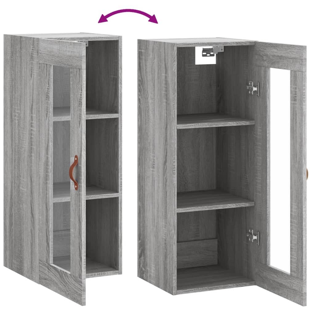 Sonoma grauer Wandschrank 34,5x34x90 cm