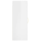 Armoire murale blanc brillant 34,5x34x90 cm