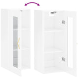 Armoire murale blanc brillant 34,5x34x90 cm