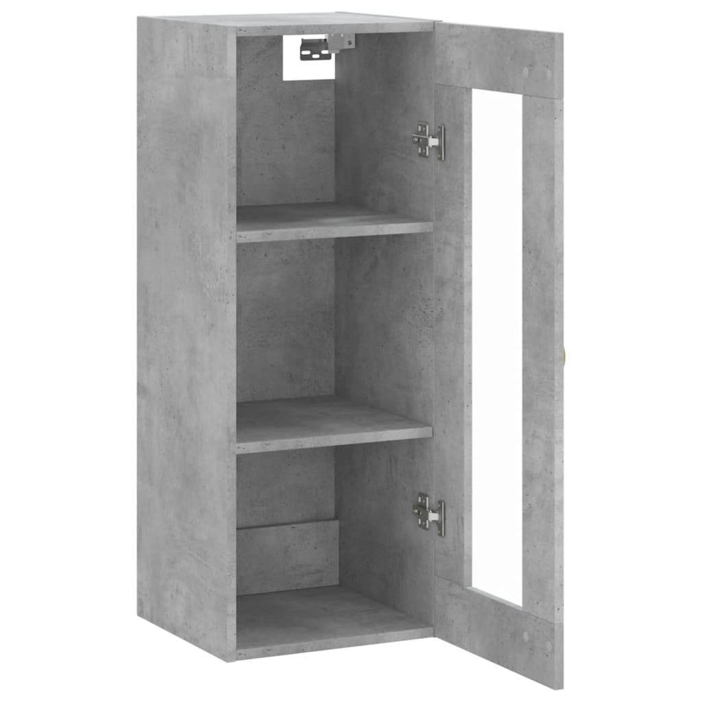 Armoire murale gris béton 34,5x34x90 cm