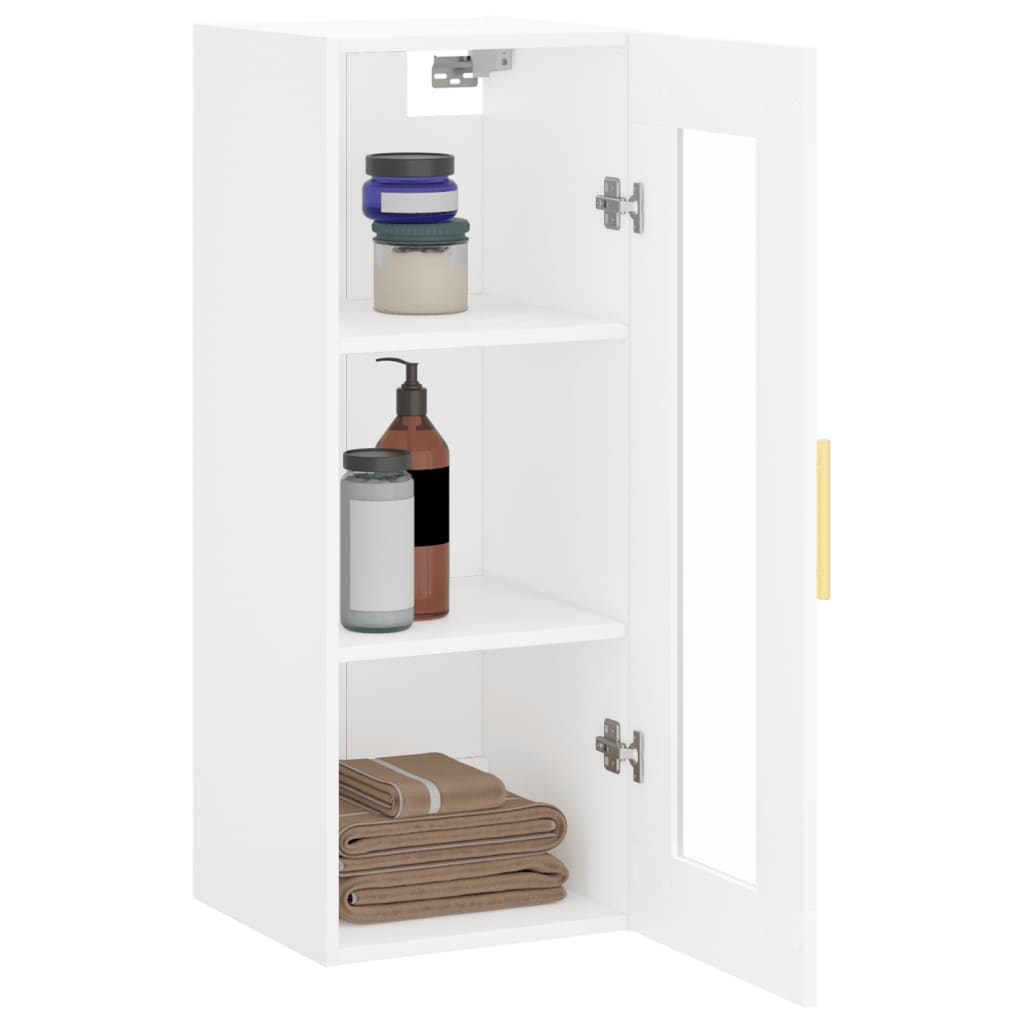 White wall cabinet 34.5x34x90 cm