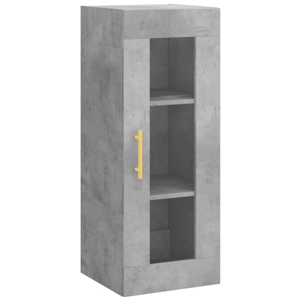 Betongrauer Wandschrank 34,5x34x90 cm