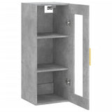 Betongrauer Wandschrank 34,5x34x90 cm