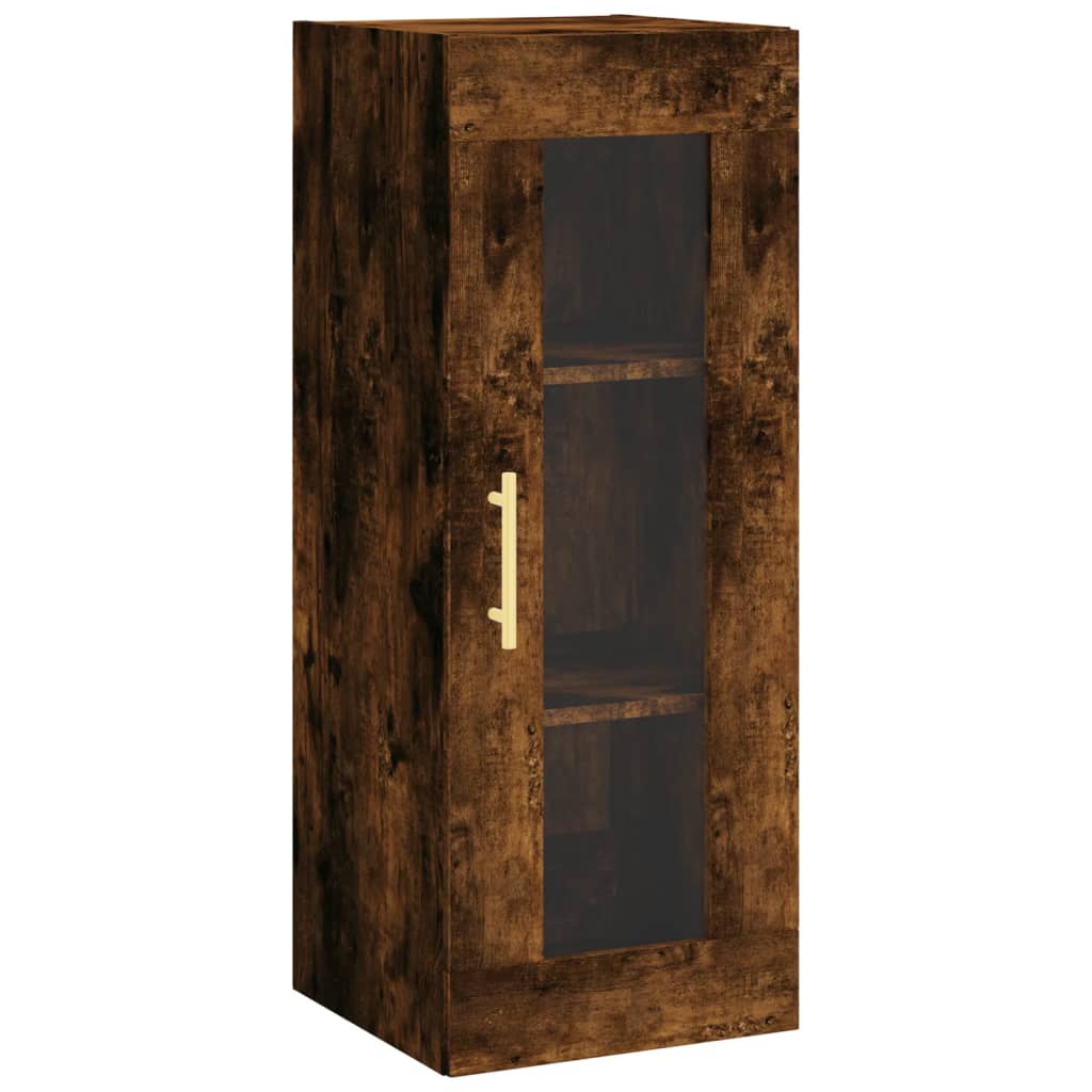 Smoked oak wall cabinet 34.5x34x90 cm